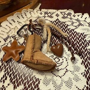 Brown Boot bag charm